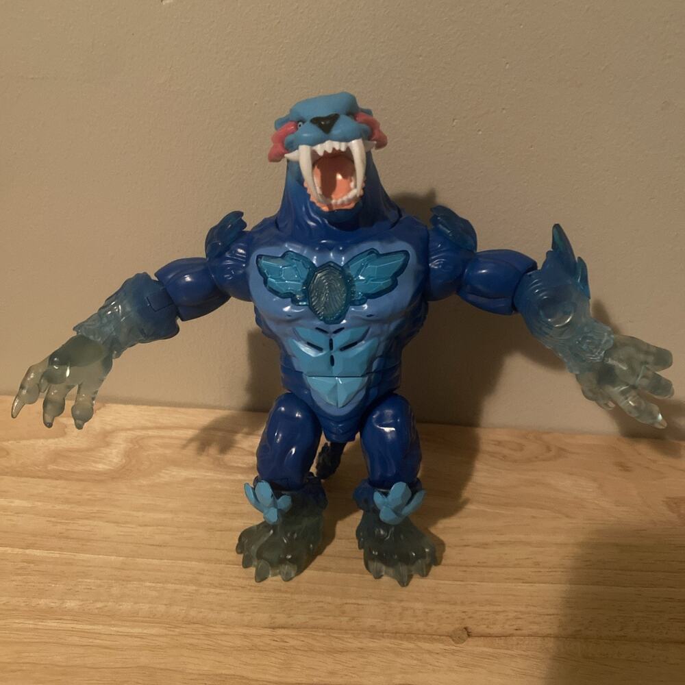 Beast Lab Blue Panther Action Figure Sounds Lights Up Tested Works